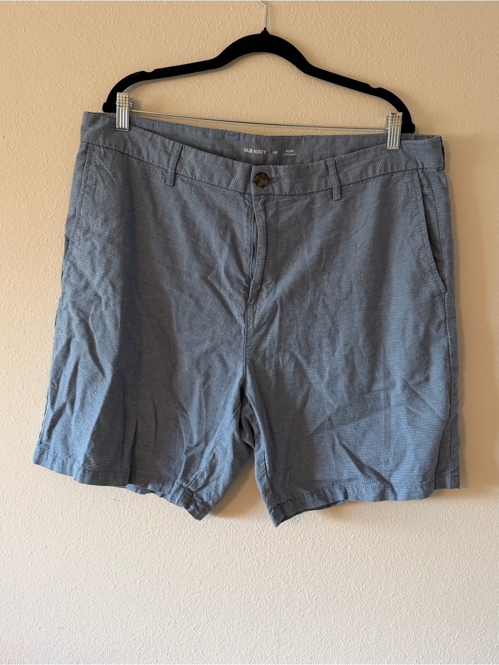 Old Navy Men's Blue Linen Shorts